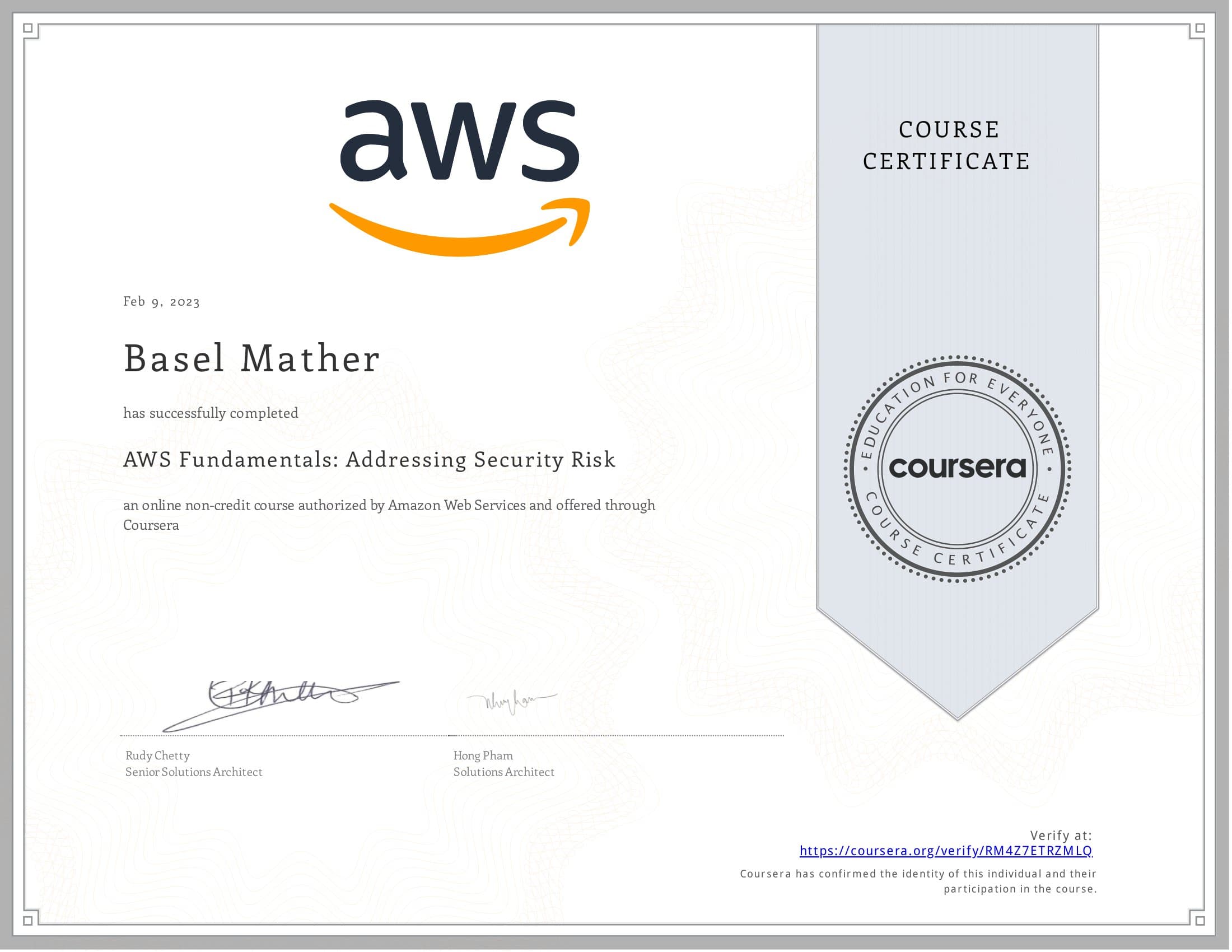 AWS Fundamentals: Addressing Security Risk