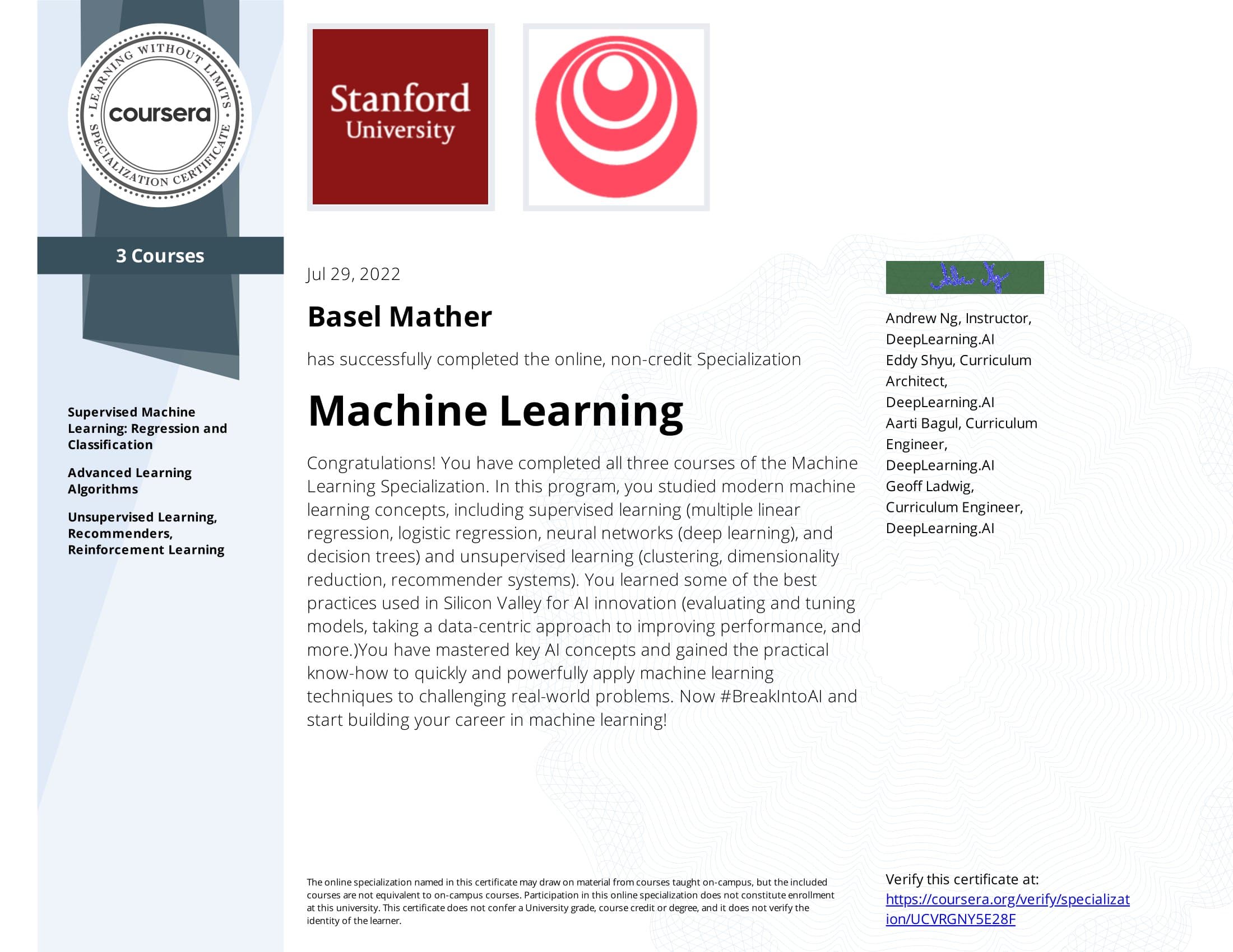 Machine Learning Specialization