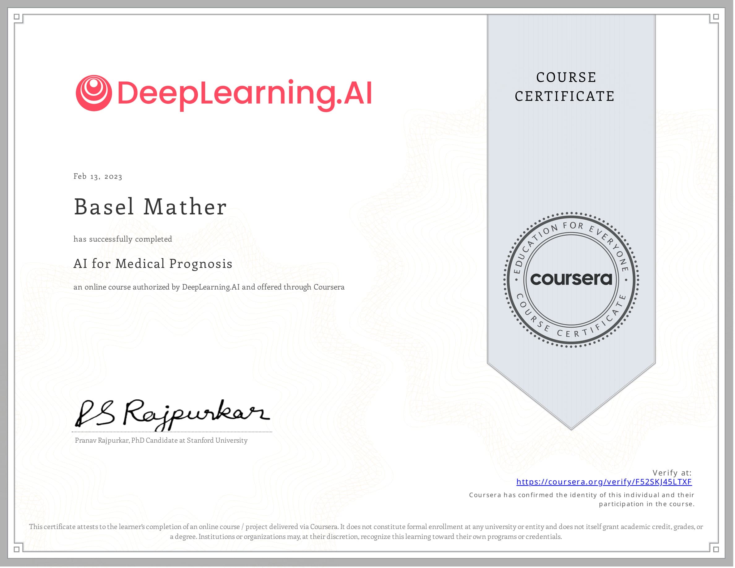 AI for Medical Prognosis