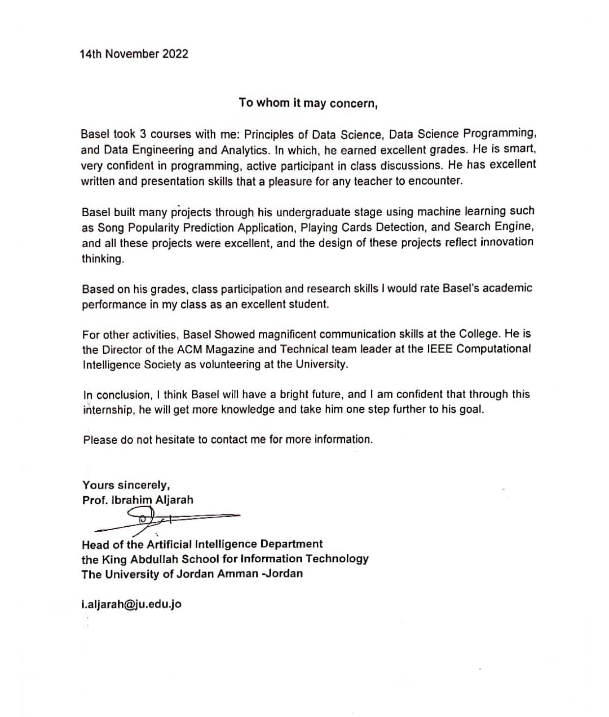 Prof. Ibrahim Aljarah